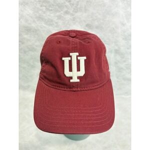 Indiana University Hoosiers Legacy Red Adjustable Dad Hat IU Trident Logo Cap